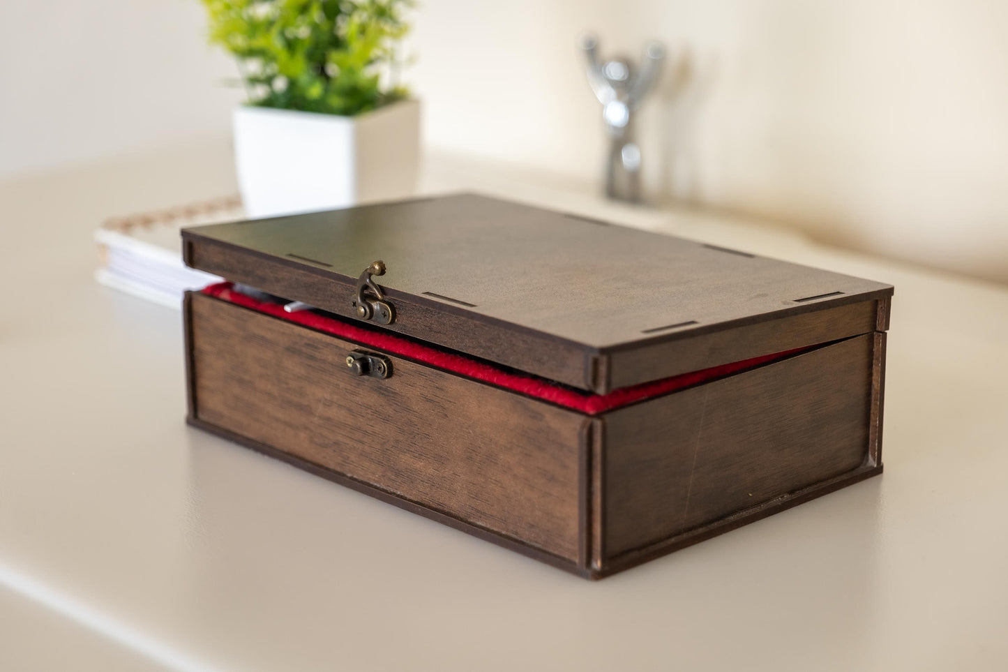 Personalized Wooden LED Gift Box – Custom Engraved Photo Memory Box for Proposals & Anniversaries | Wooden Photo Display Box | Keepsake Box