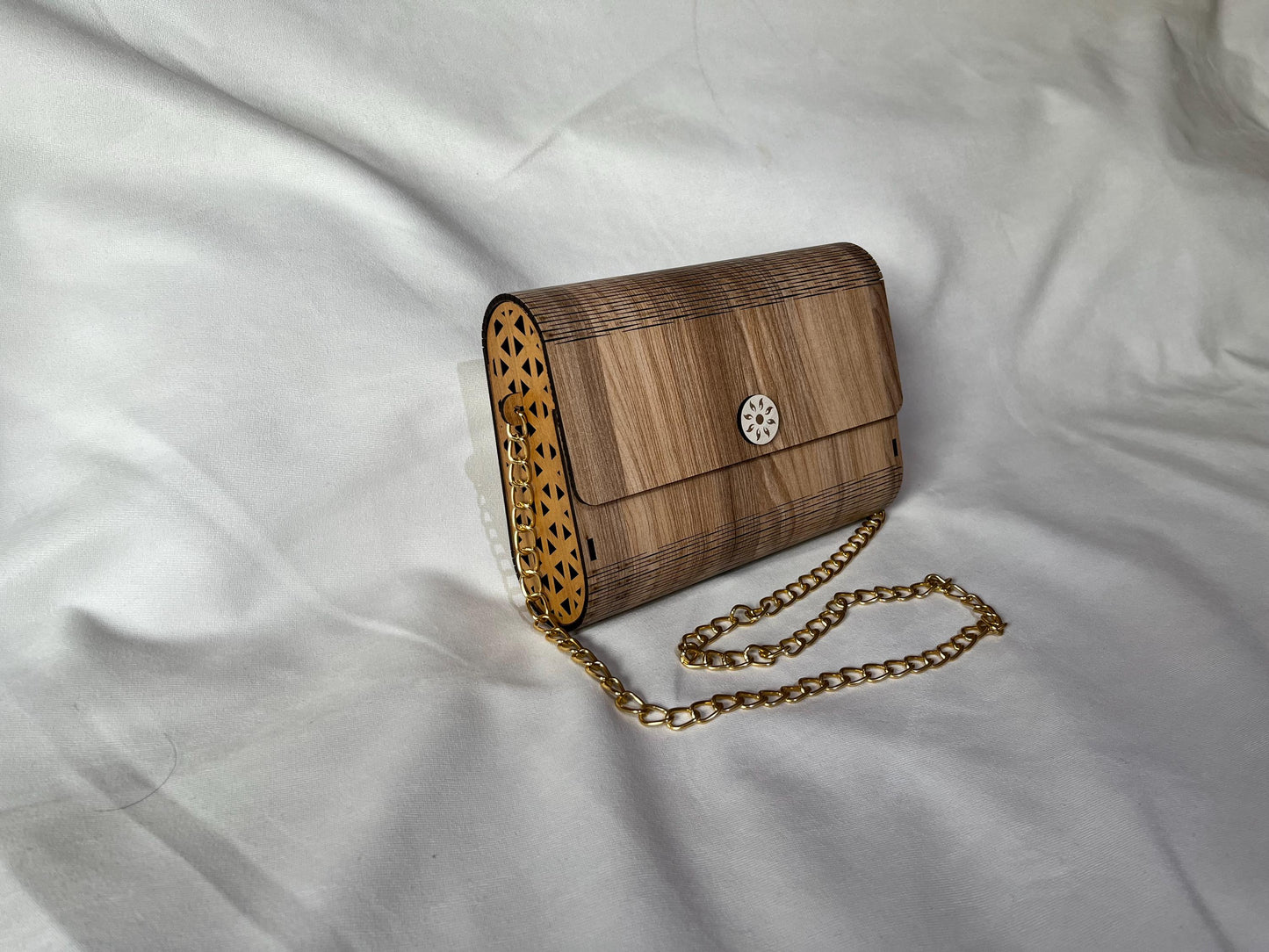Elegant Wooden Handbag for Women | Stylish American-Inspired Purse | Handmade Laser-Engraved Clutch | Unique Gift for Her | Gift for her …